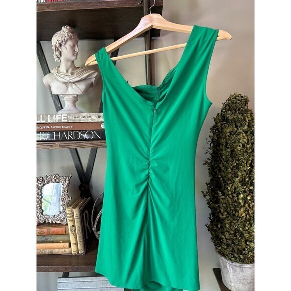 SELF-PORTRAIT Ruched Minidress Green Size 4 - Picture 9 of 10